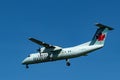 Short haul turbo prop jet of Air Canada near Pearson International Airport, Toronto Royalty Free Stock Photo