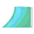 Short kids slide icon cartoon vector. Ocean summer party