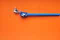 Sharpened the blue pencil Royalty Free Stock Photo
