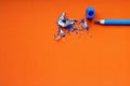 Sharpened the blue pencil Royalty Free Stock Photo