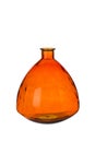 Short, Orange, Pear-Shaped, Empty Bottle Vase