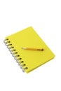 Short Pencil on Note Book Royalty Free Stock Photo