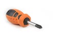 Short phillips screwdriver on a white Royalty Free Stock Photo