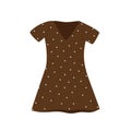 Short polka dot dress. Fashion summer women clothes aesthetic. Casual wear, apparel, retro style