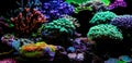 Short polyps stony corals aka SPS coral Royalty Free Stock Photo