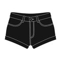 Short purple women s shorts with a blue rubber band. Shorts for sports in the summer on the street.Women clothing single
