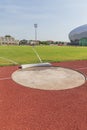 Short put circle from Craiova Athletic Stadium Royalty Free Stock Photo
