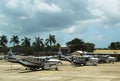 Short range planes ready for passengers at Philip S. W. Goldson Airport in Belize