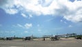 Short range planes ready for passengers at Philip S. W. Goldson Airport in Belize