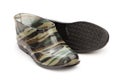 Short rubber boots camouflage pattern Royalty Free Stock Photo