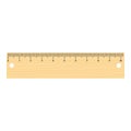 Short ruler icon, flat style.