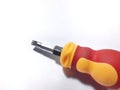 Short screwdriver with flat head Royalty Free Stock Photo