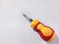 Short screwdriver with flat head Royalty Free Stock Photo