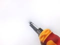 Short screwdriver with flat head Royalty Free Stock Photo