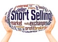 Short Selling word cloud hand sphere concept Royalty Free Stock Photo