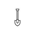 Short shovel line icon