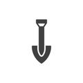 Short shovel vector icon