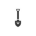 Short shovel vector icon