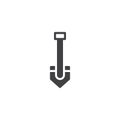 Short shovel vector icon