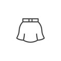 Short skirt line icon