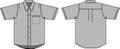 Short-sleeve button shirts illustration / gray Royalty Free Stock Photo