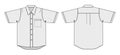 Short-sleeve button shirts illustration / stripe Royalty Free Stock Photo