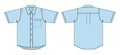 Short-sleeve button shirts illustration / stripe Royalty Free Stock Photo