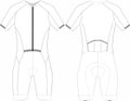 Short Sleeve Custom Cycling Skinsuit Blank Templates mock up illustration