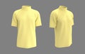 Short-sleeve turtleneck shirt, 3d illustration