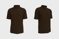 Short-sleeve turtleneck shirt, 3d rendering, 3d illustration