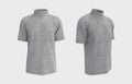 Short-sleeve turtleneck shirt mockup in front and side views