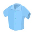 Short sleeved men shirt icon, cartoon style