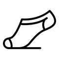 Short sock icon, outline style