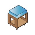 Short stool chair vector