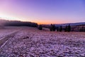 Short sunset hike to the Ruppberg near Zella-Mehlis Royalty Free Stock Photo