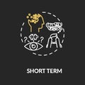 Short term chalk RGB color concept icon