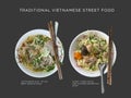 Short tubed pasta and chicken drumstick soup, Vietnamese Hue - Style Beef Noodle Soup Vietnamese language is BunBo Hue