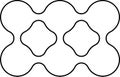 Short Two-Row Block of Circles Royalty Free Stock Photo