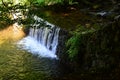 Short water cascade on Sutov Creek in Mala Fatra mountains, northern Slovakia
