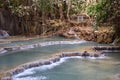 Short Waterfall Terraces Running Deep into the Forest