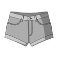 Short women s shorts with a rubber band. Shorts for sports in the summer on the street.Women clothing single