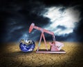 Shortage of oil resources - Elements of this image furnished by