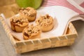 Shortbread baskets with sweet stuffing