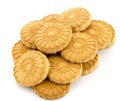 Shortbread biscuits on a whiteb Royalty Free Stock Photo