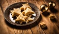 Shortbread Cookies on a Plate Royalty Free Stock Photo