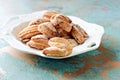 Shortbread cottage cheese cookies with milk.