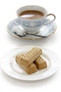 Shortbread and a cup of milk tea Royalty Free Stock Photo