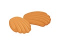 Shortbread dough cookies. Vector illustration on white background.
