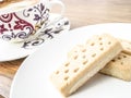 Shortbread fingers and coffee Royalty Free Stock Photo