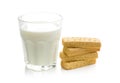 Shortbread fingers with milk Royalty Free Stock Photo